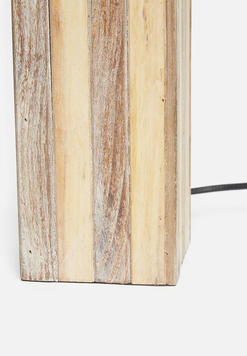 Sixth Floor - Wood panel lamp base - natural