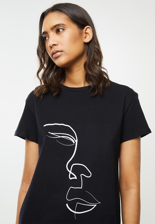 Superbalist - Shorts & tee set - black & white 