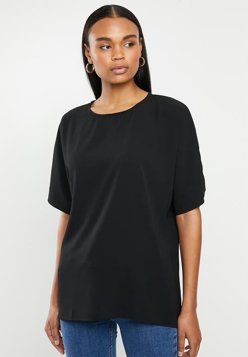 edit - Oversized kimono shell - black