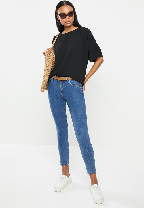 edit - Oversized kimono shell - black
