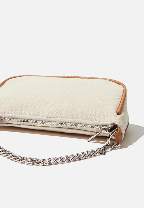Rubi - Sophia chain cross body bag - tan & cream 