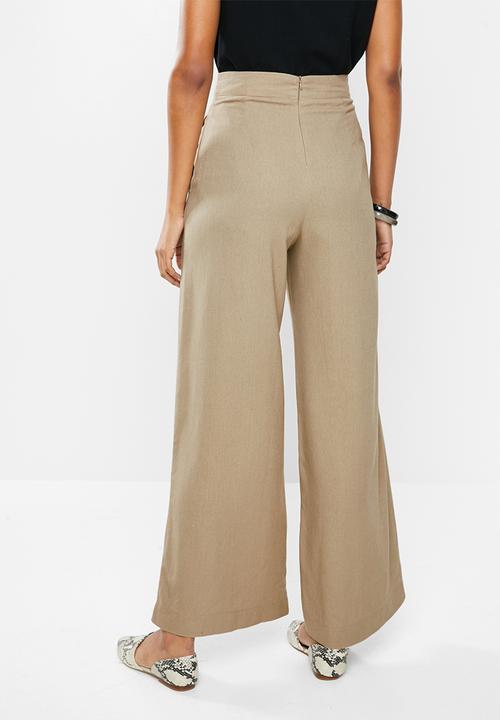 edit - Linen wide leg - taupe
