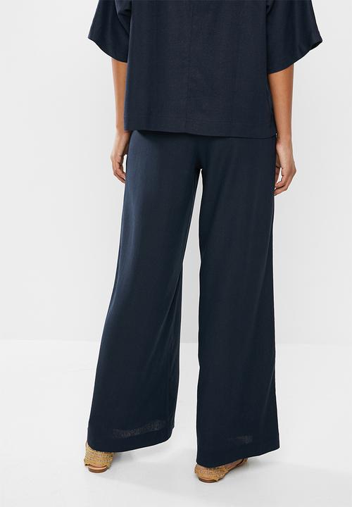 edit - Linen wide leg - navy