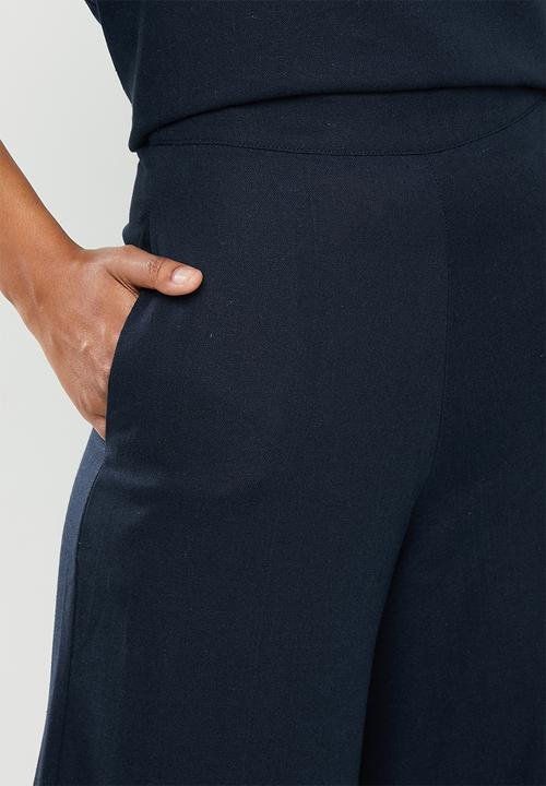 edit - Linen wide leg - navy