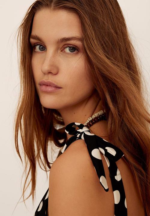 MANGO - Swimsuit cope - black & white