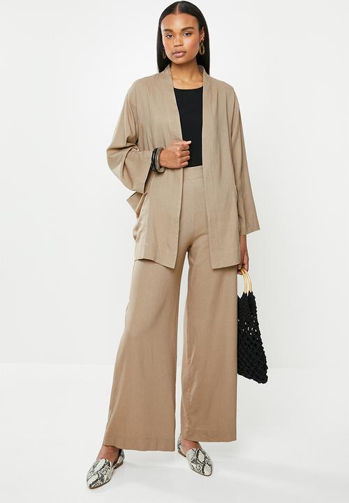 edit - Linen shacket - taupe