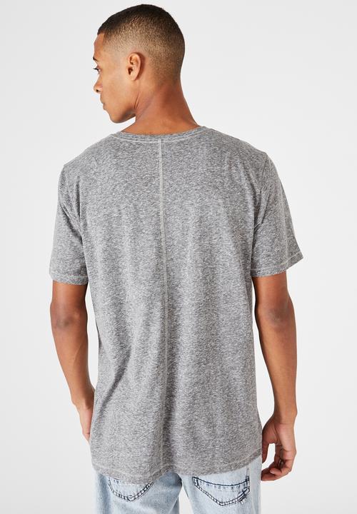 Cotton On - Slub crew neck tee - grey
