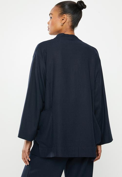 edit - Linen Shacket- navy