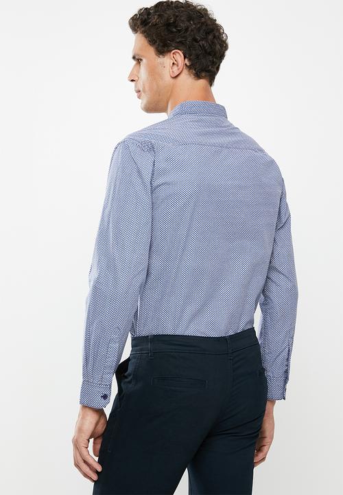 STYLE REPUBLIC - Polka dot short sleeve shirt - blue 