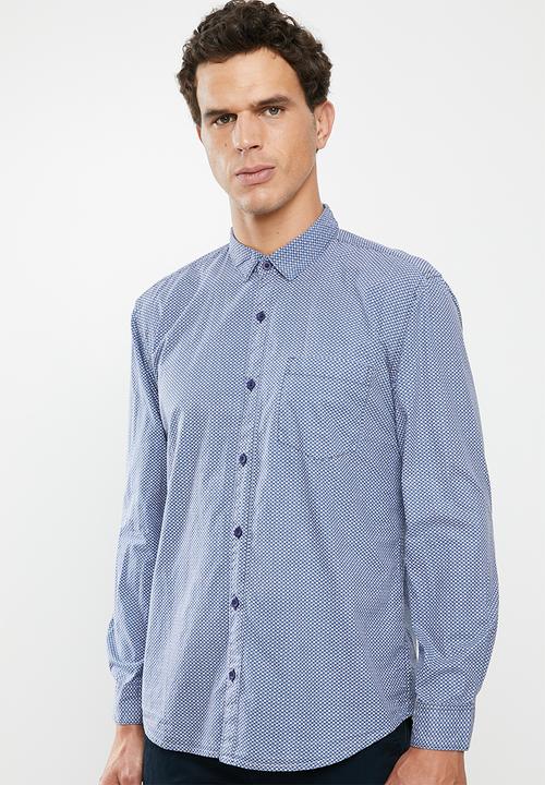 STYLE REPUBLIC - Polka dot short sleeve shirt - blue 