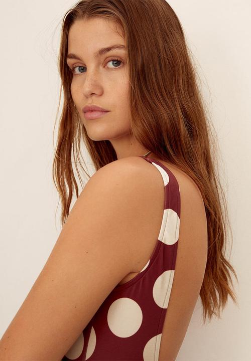 MANGO - Swimsuit buckle - red