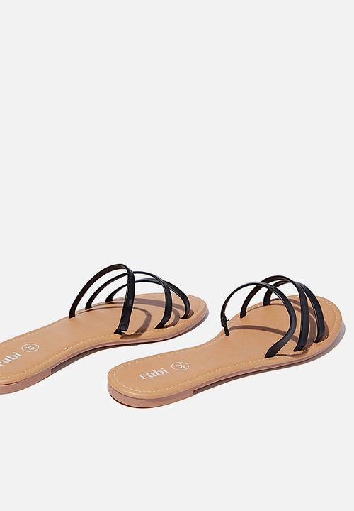 Cotton On - Everyday strappy triple slide - black