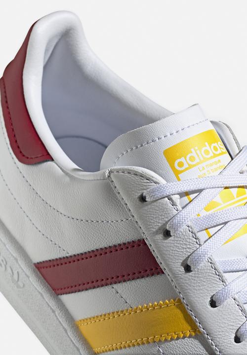adidas Originals - Team Court - ftwr white / collegiate burgundy / wonder glow