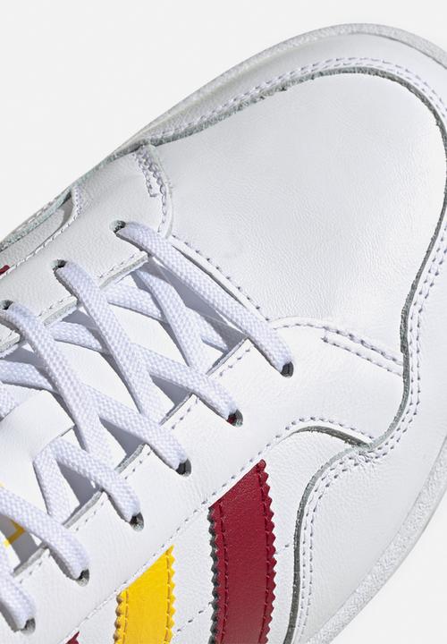 adidas Originals - Team Court - ftwr white / collegiate burgundy / wonder glow