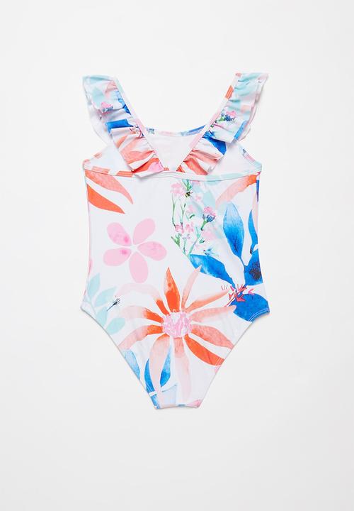 Pop Candy - Girls flower print swimsuit - multi