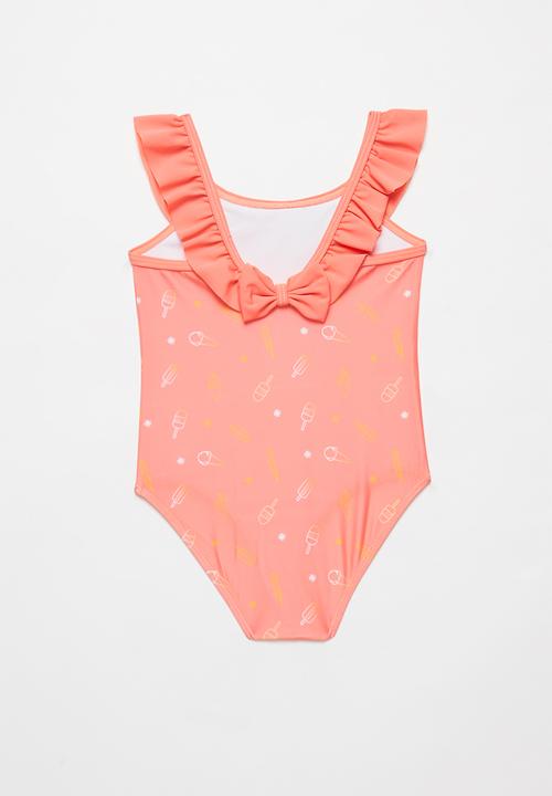 Pop Candy - Girls printed swimsuit - peach