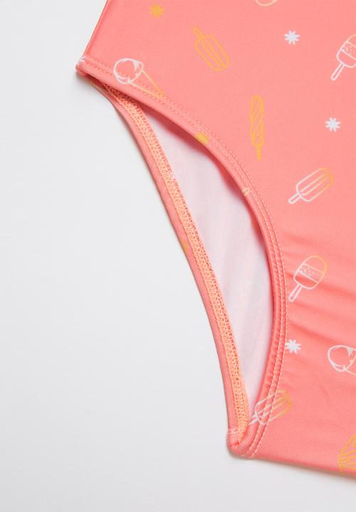 Pop Candy - Girls printed swimsuit - peach
