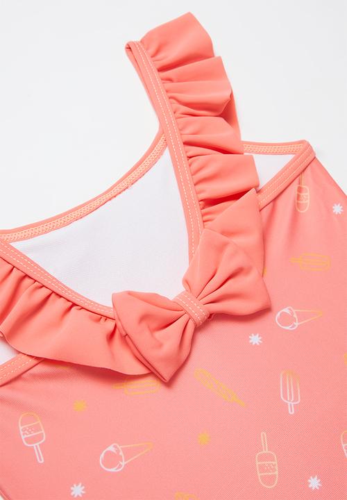Pop Candy - Girls printed swimsuit - peach