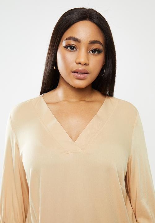 JUNAROSE - Louise 3/4 sleeve blouse - neutral