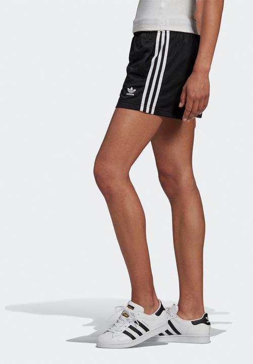 adidas Originals - 3 Stripe shorts - black & white