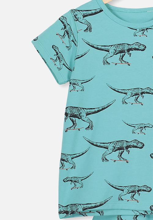 Cotton On - Hudson short sleeve pj set - blue