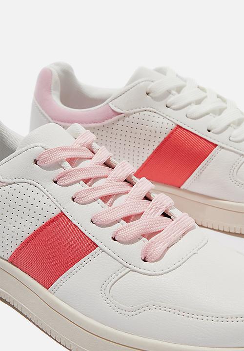 Cotton On - Alba retro low rise - white coral pink