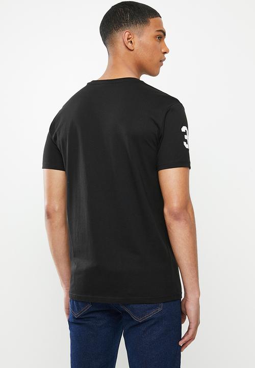 POLO - Prs numerical tee - black