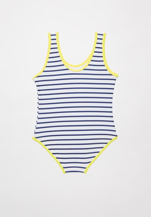 Pop Candy - Girls stripe swimsuit - multi