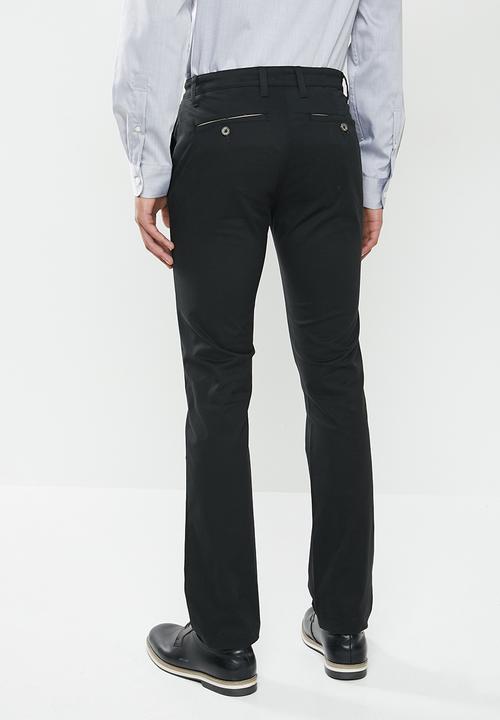 POLO - Alexander cotton stretch straight leg chino - black