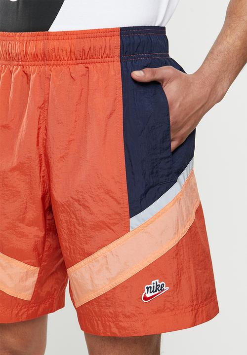 Nike - Nike sportswear he wr+ shorts - orange & navy 