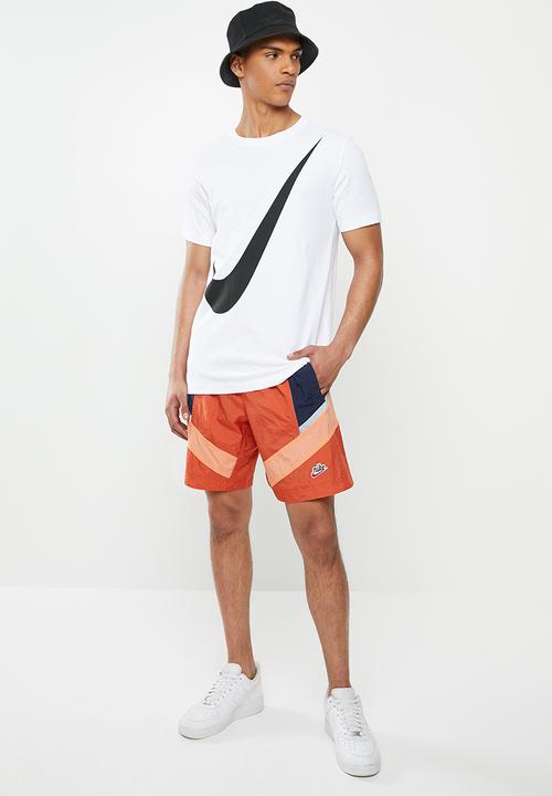 Nike - Nike sportswear he wr+ shorts - orange & navy 