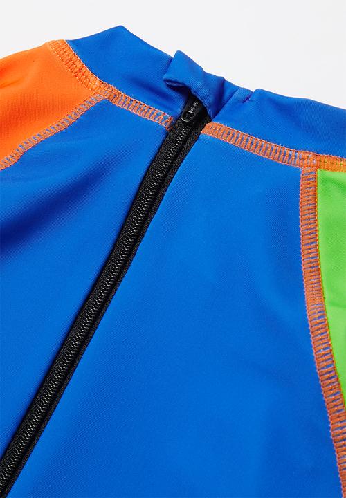 Pop Candy - Boys dino swimsuit - green & blue