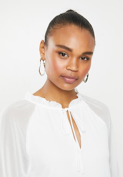 MILLA - Pie crust mini dress - ivory