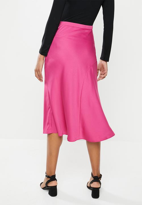 MILLA - Panelled slip skirt - cerise