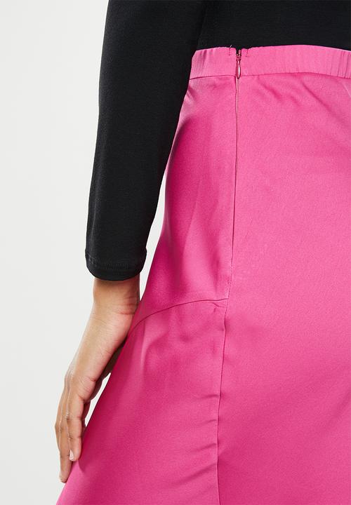 MILLA - Panelled slip skirt - cerise