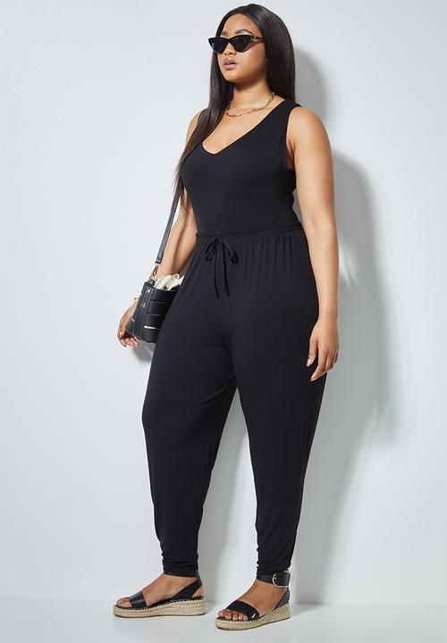 Superbalist - Plus knit jogger - black