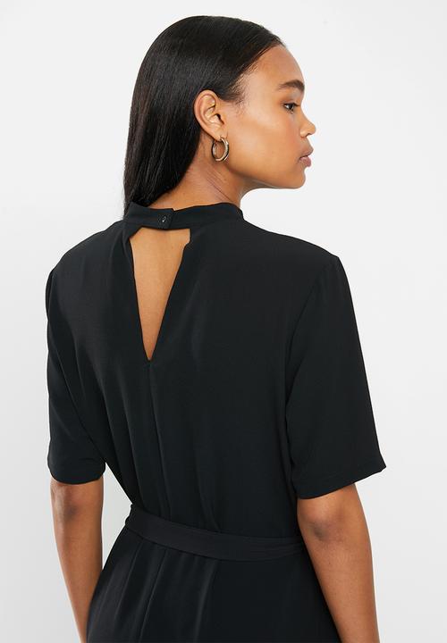 Jacqueline de Yong - Piper 2/4 highneck dress - black