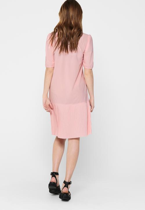 Jacqueline de Yong - Paris 2/4 plisse dress - pink