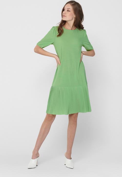 Jacqueline de Yong - Paris 2/4 plisse dress - green 