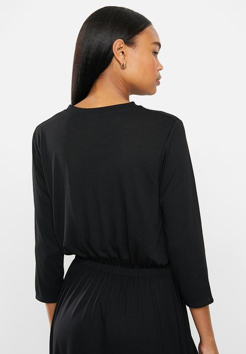 Jacqueline de Yong - Frosty 3/4 dress - black