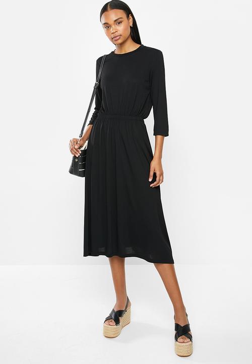 Jacqueline de Yong - Frosty 3/4 dress - black