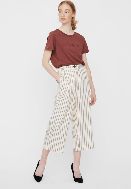 Vero Moda - Nelli culotte pant - neutral & brown