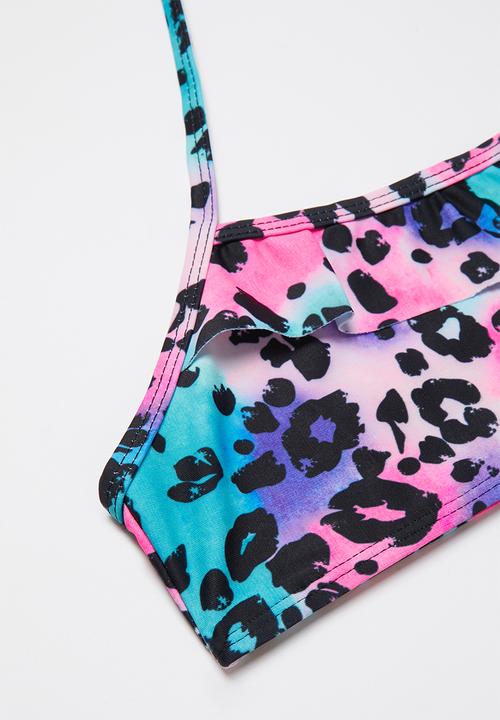 Rebel Republic - Girls animal print bikini set - multi