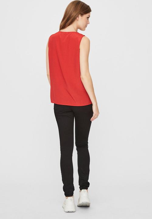 Vero Moda - Kora sleeveless top - red