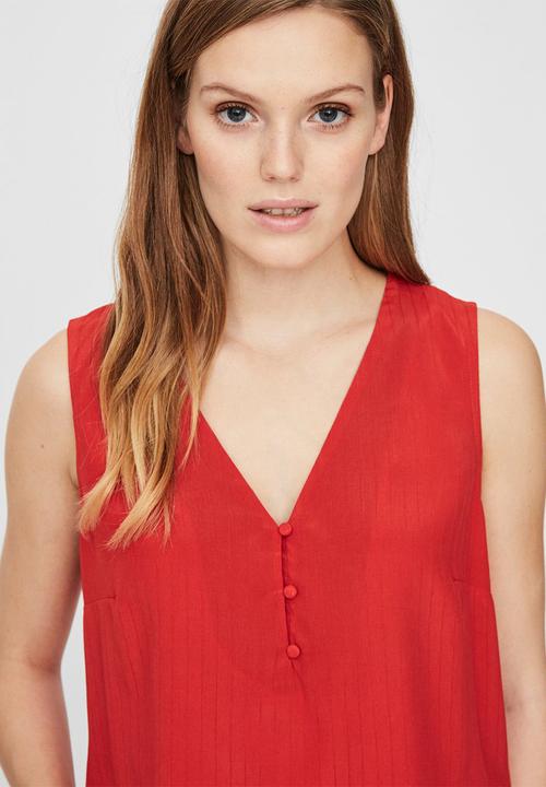 Vero Moda - Kora sleeveless top - red