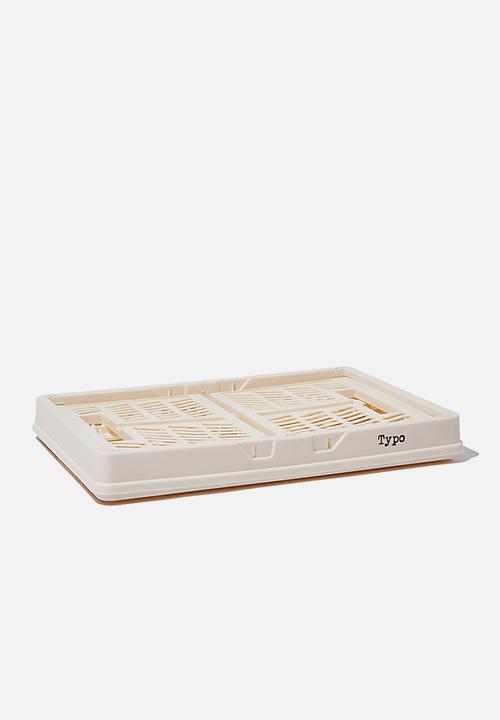 Typo - Midi foldable storage - ecru