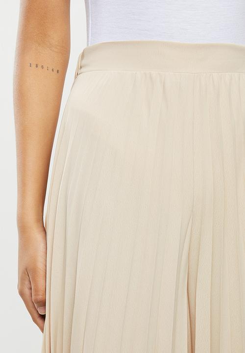 VELVET - Pleated palazzo - ivory