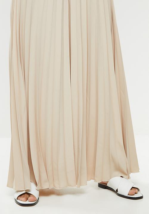 VELVET - Pleated palazzo - ivory