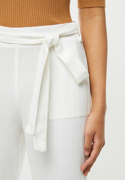 VELVET - Linen jogger pant - ivory