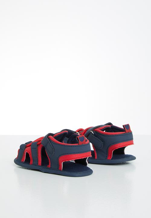 Pop Candy - Baby sandals - navy & red